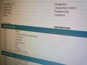 Film/TV/Commercial Budget Template